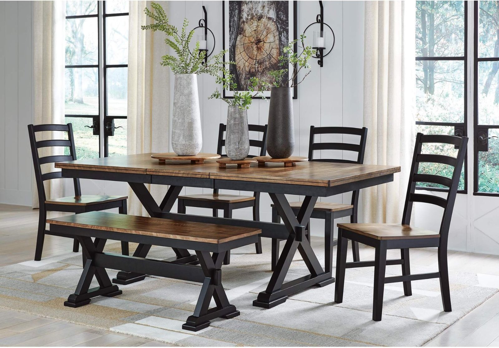 Ashley Wildenauer dining set with bench